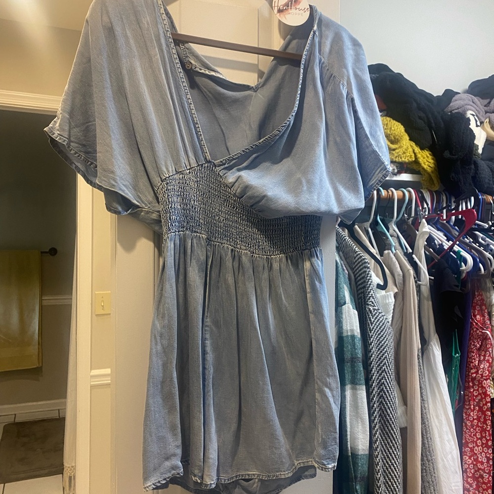 Denim romper